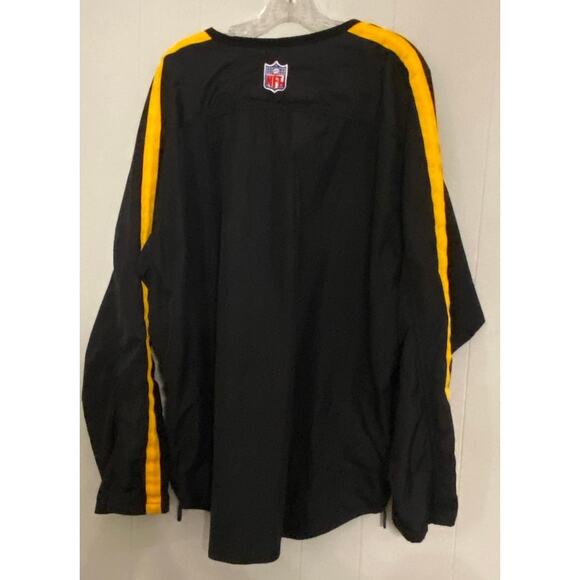 Nike NFL Pro Pittsburgh Steelers Windbreaker Pullover Jacket Black Gold Mens XXL - Picture 2 of 10